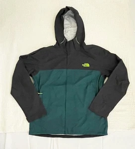 The North Face Men DryVent Venture Rain Hoodie Jacket - Grey / Green -S - Picture 1 of 9