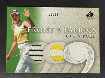 2004 UD SP подпись гольф спереди 9 ткани тройной Carin Koch #F9T-CK /50 - Изображение 1 из 2