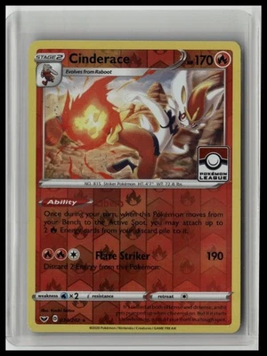 Cinderace - 034/202 (Pokemon League) - League & Championship Cards Pokemon TCG - Image 1 of 3