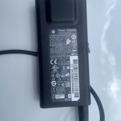 HP Laptop HSTNN-DA14 Slim AC Travel Adapter Only 677776-003 693716-001, F9 - Image 1 of 2