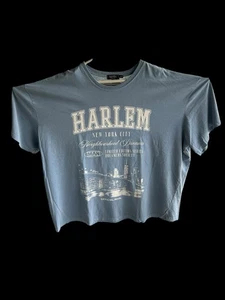 Camiseta BoohooMan Adulto Talla 5XL Lt Azul Harlem Ciudad de Nueva York Edición Limitada - Imagen 1 de 4