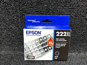 Genuine Epson 222XL Black Ink Cartridge T222XL120 Date: December 2024 - Picture 1 of 5