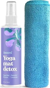 ASUTRA Yoga Mat Cleaner Spray (Peaceful Lavender), 4 Fl Oz - No Slippery Organic - Picture 1 of 12