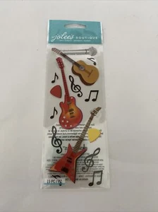 Touch Of Jolee's Dimensional Stickers-Guitars & Music Notes - Picture 1 of 1