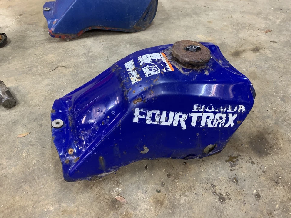 88 89 90 91 OEM acero Honda Fourtrax 300 tanque de gasolina combustible oxidado Foto 1 de 4