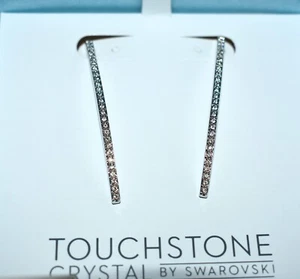 Touchstone Crystal by Swarovski Curved Bar Ohrringe 1095E Neu in Box RAR - Bild 1 von 4