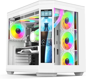 IONZ APEX Vision - PC Gaming Case, ATX Mid Tower, Dual Chamber with 4 ARGB PWM F - Afbeelding 1 van 12