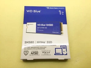 WD Blue SN580 1TB M.2 2280 PCIe Gen 4 x4 NVMe Internal SSD WDS100T3B0E New - Afbeelding 1 van 3