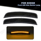 2x LED Front Bumper Side Marker Signal Light For 2015-2022 Dodge Charger Smoked 