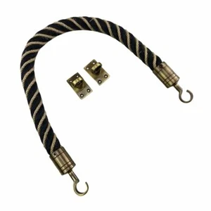 Cuerda barrera natural desparasitada negra de 40 mm x 1,5 m c/w ganchos antiguos - Imagen 1 de 1