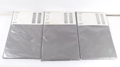 IKEA Vivan Grey Pair Curtains Window Panels 57x98 1/2" (145 x 250cm) Lot Of 3 - Image 1 of 4