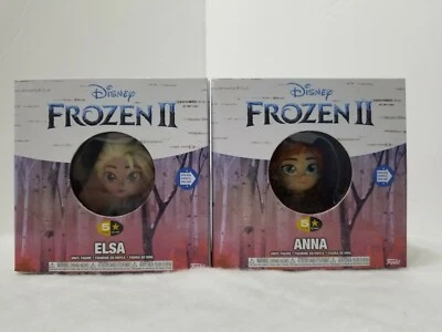 DISNEY FROZEN 2 FUNKO  ANNA AND ELSA VINYL 3.5" FIGURES NIB - Image 1 of 4