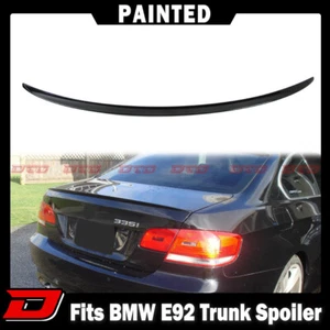 08-13 Fits BMW E92 2DR Coupe M3 Look Rear Trunk Lip Spoiler Painted #475 - Foto 1 di 5