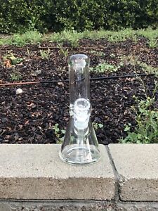 9mmHeavy Thick Glass Water Pipe Bong Beaker 10 Inch. ice pinch