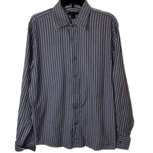 Express Design Studio Shirt Mens Large Striped Classic Button Down Long Sleeve - Picture 1 of 7