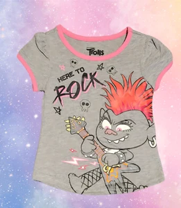 Licensed DreamWorks Trolls "Here to Rock" Toddler Girl T-Shirt - 2T - Picture 1 of 7