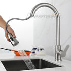 Stainless Steel Faucet Sink Pull Down Sprayer Mixer Tap Brushed Nickel Kitchen