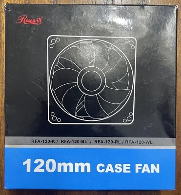 Rosewill RFA-120-RL Red Case Fan 120mm 3Pins 12V  0.45Amp, Screws Included - Image 1 of 3
