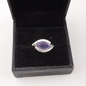 Viola Iolite 925 Anello Argento Sterling Taglio Marchesa Gemma Birth Regalo - Foto 1 di 3