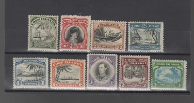 COOK ISLANDS #116-124 Fresh NH Set centrado mixto Foto 1 de 2
