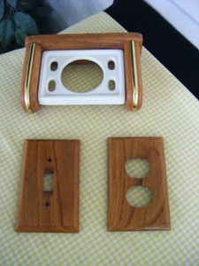 Wooden Bathroom Tumblers Toothbrush Holders