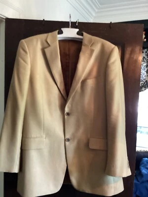 John Nordstrom Loro Piana 100% 羊绒男式 46L 纯色骆驼运动外套西装外套 — 第 1/4 张图片