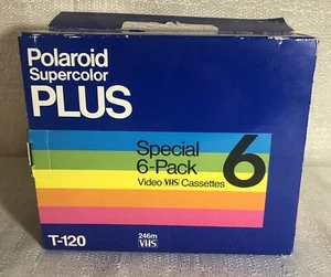 Polaroid Supercolor Plus T-120 VHS Tapes 6pk (NIB individually sealed) - Picture 1 of 6
