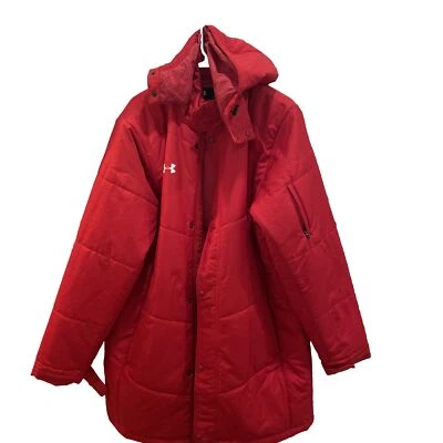 Men's Under Armour Cold Gear Infrared Elevate Loose Sideline Jacket  Sz XL Red - Image 1 of 4