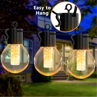 Solar 50LED Warm White String Lights Waterproof IP65-Limited Stock Available - Image 1 of 4