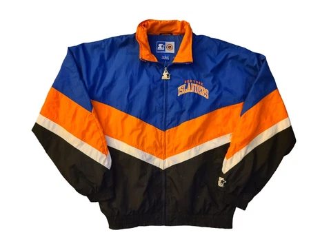 Vtg 90s New York Islanders Windbreaker L Starter NHL Hockey Full Zip Cover