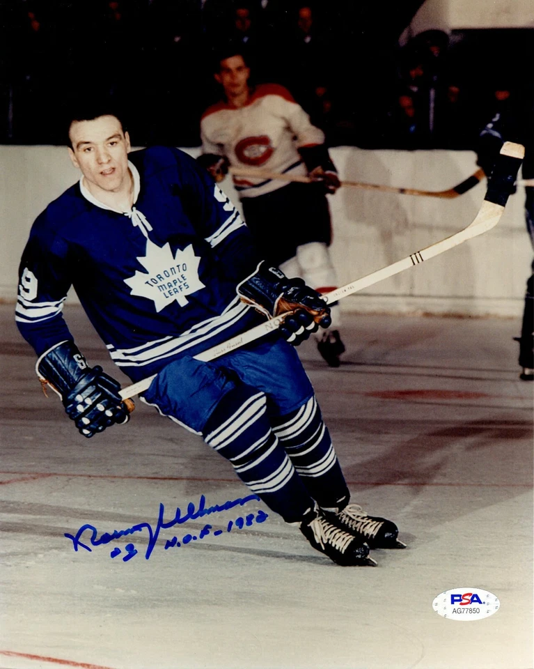 Norm Ullman autographed signed inscribed 8x10 photo NHL Toronto Maple Leaf PSA - Image 1 of 1