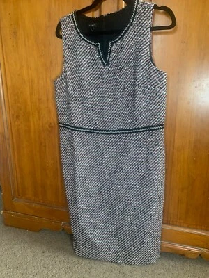 Vestido sin mangas Talbots negro/rosa/naranja talla 12 Foto 1 de 3