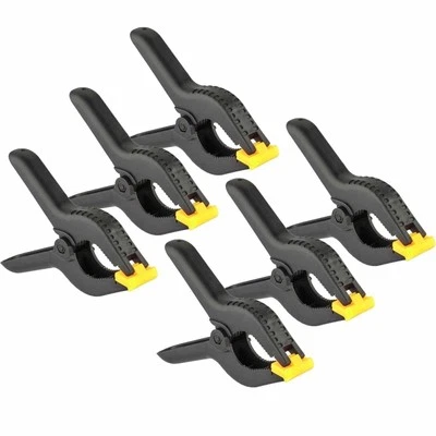 6 Pcs 6" inch Heavy Duty Plastic Spring Clamps Tips Tool Clip 2.5" Jaw Opening - Image 1 of 4