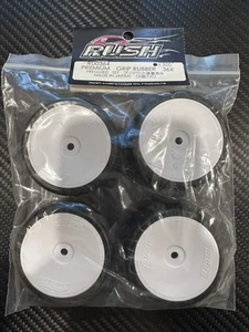 RUSH RC RU0364 Premium GRIP Rubber Tire Set 36X Pre-Glued Made in Japan - Picture 1 of 2