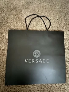Versace echt schwarz Einkauf Papiertüte Geschenk Beuteltasche Medium 14” x 11” x 6,25” - Bild 1 von 4
