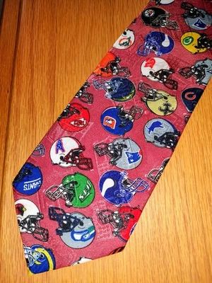 Casco de fútbol americano de colección del equipo de la NFL corbata para el cuello para hombre (incluye logotipos antiguos-DEN/TB/RAMS/+engrasadores) Foto 1 de 4