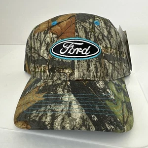 Ford Logo Embroidered Flexfit Fitted Baseball Cap Hat Camo Official - Picture 1 of 4