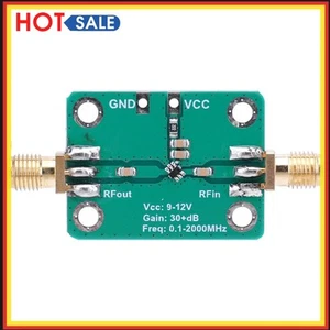 Gain 32 + dB moduł wzmacniacza RF LNA 0,1-2000 MHz Szerokopasmowy wzmacniacz sygnału RF - Zdjęcie 1 z 11