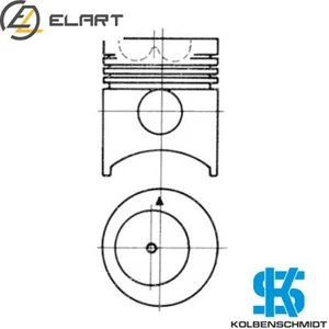 PISTON 91005700 FOR D225-4/325-4 3.4L 4cyl D225-2/325-2 1.7L 2cyl D225-3 2.6L - Picture 1 of 8