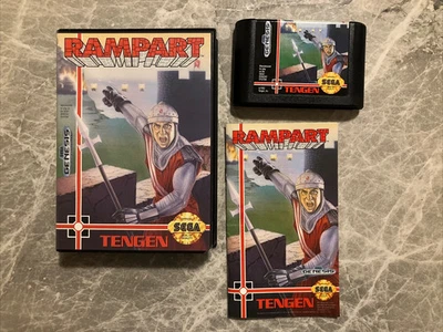 Sega Genesis Game - Rampart - Complete Box & Manual - Tested Working VGC - Image 1 of 4