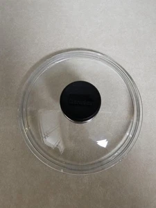 Berndes Pyrex Glass Pot Pan Lid Replacement Cover Clear Round Black Knob Handle - Picture 1 of 5