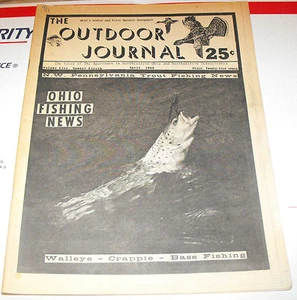 THE OUTDOOR JOURNAL HUNTING MAGAZINE WALLEYE CRAPPIE BASS FISHING APRIL 1968 - Picture 1 of 1