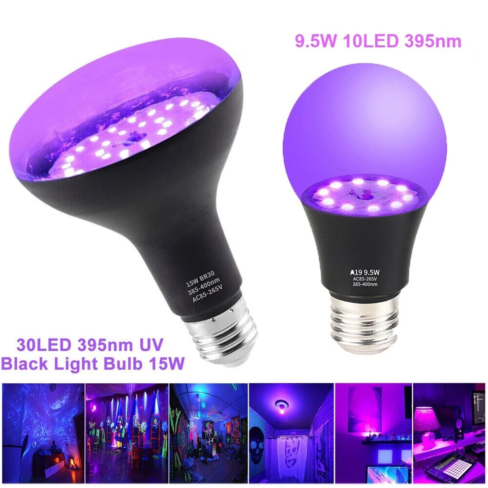 LED Schwarzlicht Strahler UV Licht Glühbirnen Leuchte Disco Club Partylicht 15W  - Bild 1 von 4