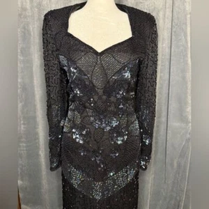 Vestido Dino Merani Vintage Con Cuentas XS - Imagen 1 de 14