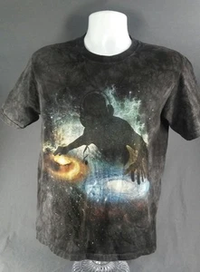 The Mountain DJ Galaxy T Shirt Adult S Tee Black , Rave, EDM, turntables - Picture 1 of 8