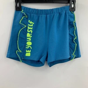 Open Edit Kids' Side Ruffle Shorts In Blue Cendre Be Yourself Size 7 NWT - Picture 1 of 11