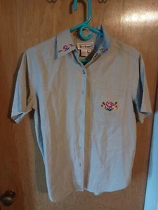 Vintage Bechamel Knit Top Embroidered Floral Small - Picture 1 of 5