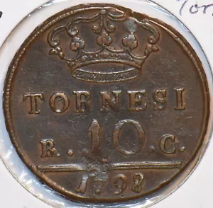 Italy 1798 10 Tornesi N0214 combine shipping - Picture 1 of 2