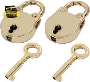 Candado Mini Cabeza de Oso en Forma de Cabeza, Cerradura Retro Dorado Estilo Vintage y Llaves para Madera - Imagen 1 de 4