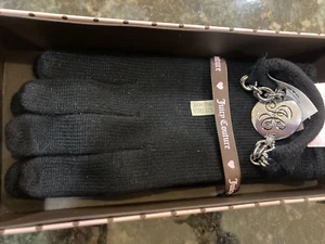 NEU MIT ETIKETT JUICY COUTURE MÄDCHEN HANDSCHUHE ONE SIZE SCHWARZ - Bild 1 von 9